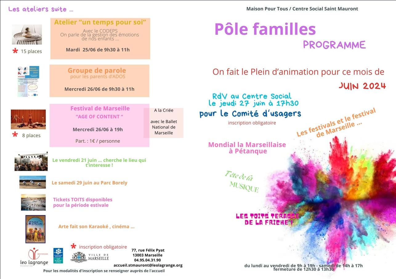 You are currently viewing Programme Pôle Familles