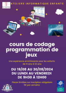 Lire la suite à propos de l’article Atelier Informatique pour Enfants